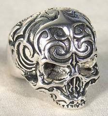 Zombee Retro Skull Biker Ring Sale