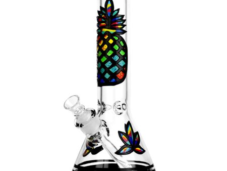 Psychedelic Pineapple Beaker Water Pipe Hot on Sale