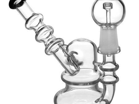 10mm Stemless Oil Rig Bubbler w  Black Accent Online now