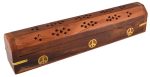 12  Peace Sign Coffin Incense Burner - Wood Online now