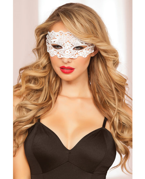 Lace Eye Mask w Satin Ribbon Ties For Sale