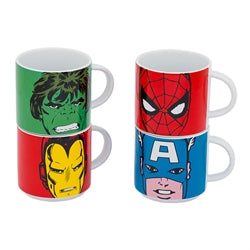 Marvel Comics 4 pc. Stacking Ceramic Mug Set For Cheap