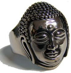 Buddha Head Stainless Steel Biker Ring For Cheap